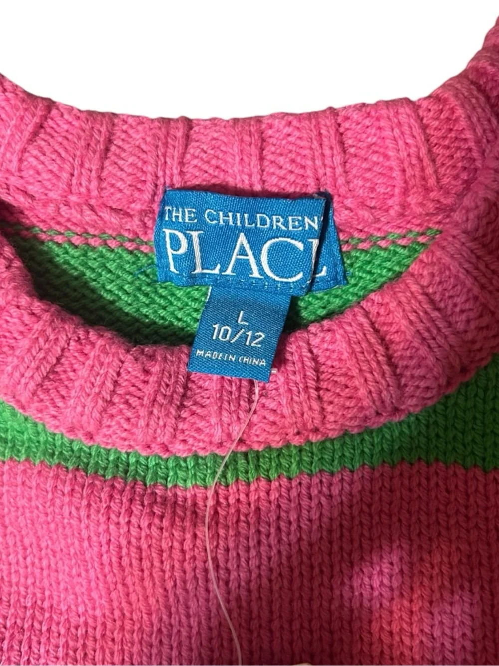 The Children's Place Rainbow Stripe Sweater Girls L 10/12 Bright Colorful Knit